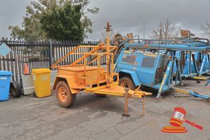 39 · Solar Communications Trailer. ** Trailer Frame / Box Only - All Batteries, Solar Panels, Control Boxes Removed - Part Of Mast Remaining - Single Axle, Ring Hitch, Unlicensed, No Vin Plate, No Australian Compliance Plate, No Asset # **