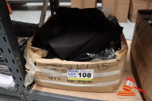 108 · BOX OF BLACK CHEFS PANTS, SIZE: 3XL