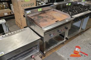 25 · 1 X SUPERTRON COMMERCIAL FLAT GRILL, GAS TYPE; NG X LPG, MODEL; TPG-600, APPROX; 900MM W X 800MM D X 1.2M H, UNTESTED SOME MARKS/ RUST
