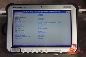 47 · PANASONIC FZ-G1 TOUGHPAD, INTEL CORE i5 7300U 2.60GHZ CPU, 8GB RAM, 500GB SSD / NO OS, HEAVY SCREEN WEAR, 2590 HOURS, SN:9ATSC69785 / AN:ITT25706, UNTESTED ( NO CHARGER / SOME MARKS)