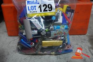 129 · BAG OF 100 X LIGHTERS, NEW AND USED.