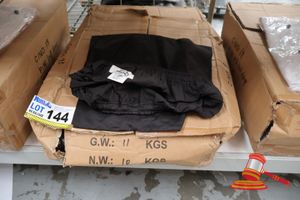 144 · APPROX 20x PAIRS OF BLACK CHEFS PANTS, SIZE: 2XL