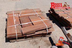 JAR200 - JARRAH FEATURE TO STANDARD AND BETTER GRADE 95-690x40-55mm @0.5-1.2m x 21 - Rough Sawn Small Slab Offcuts