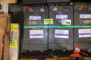 2 X Komatsu Battery, 12v, 58d0601190, Rc 440, Cca(A): 1425, Ref.Ca @0 � C; 1755, (Untested), Approx; 480mm D X 260mm W X 230mm H