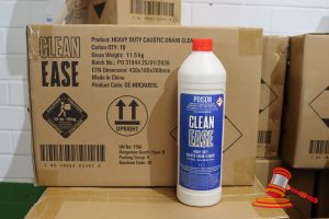 2x BOXES OF CLEAN EASY HEAVY DUTY DRAIN CLEANER, 1L, 20x BOTTLES TOTAL