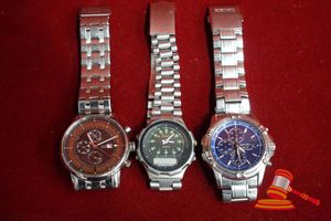 3 X WATCHES , INCLUDES: SEIKO SOLAR CHRONOGRAPH ALARM, TOMMY HILFIGER MULTIFUNCTION, CONDOR QUARTZ ANA-DIGI, UNTESTED (SOME MARKS / SCRATCHES) AUTHENTICITY UNVERIFIED
