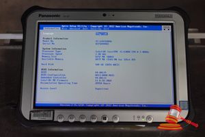 44 · PANASONIC FZ-G1 TOUGHPAD, INTEL CORE i5 6300U 2.40GHZ CPU, 8GB RAM, 500GB SSD / NO OS, 20950 HOURS, SN:8ITSA44401 / AN:ITT24563, UNTESTED ( NO CHARGER / SOME MARKS)