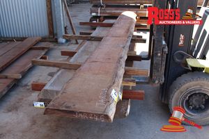JAR246 - JARRAH FEATURE AND BETTER GRADE 210-360x50mm @ 3.5m - Rough Sawn Slab