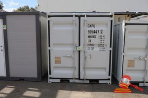 1 X Shipping Container Approx 2400x2100x2200mm, Modified With Window And Door, Type: Dfc-8gp, Gmpu 905447 7, 9.5 Cu.M. / 335 Cu.Ft, Manufactured 4/2025, Sn:Dfcm 182833, Plywood Floor, Side Access Door (Some Marks)