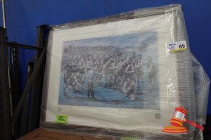 �TIGERLAND� FRAMED PRINT SIGNED BY TOMMY HAFEY, FRAMED, MATTED AND GLAZED, 150/500