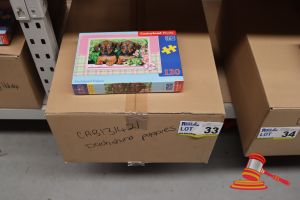 Box Of Castorland Puzzles - Dachshund Puppies, All Unopened