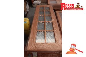 Timber Door With 10x Glass Panels, Code: Kj 20, 2040 X 720 X 40mm