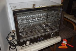 As New Roband Model PA50 Pie Warmer *Note: Two Rear Glass Doors Missing