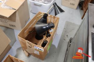 341 · BOX OF ASSORTED LIGHTS, UNTESTED