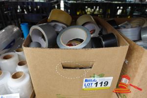 119 · BOX OF ASSORTED TAPE