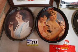 2x Assorted Vintage Coca-Cola Trays