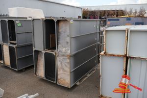 6 X 2 Metal Storage Cabinets, Grey, Open - No Doors. Approx 760mm X 380mm X H1830mm, On Pallet (Some Rust And Marks, Poor/Average Condition) (P18)