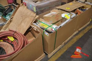 Assorted Hitachi And Komatsu Parts, Includes; Bushings, Control Plates And Assembly Pieces, Boxed, On A Pallet (S44#497464776, Dr#1582)