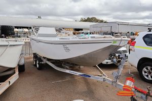 5 · Little Warrior Aluminium Boat White, 6m Long, Four Stroke Reg #: EN593, Expiry: 06/2027 HIN: AU-TWA053415CN2 Features: Fabric Cabin Cover, ICom Radio, Ray Marine System, Life Cell Equipment, Fabric Seats, Suzuki 4 Stroke, 115 HP. (*Key # 122*) Condition: **Chipped/Scratched Paintwork, Damage to Motor** Panel: FAIR, Paint: FAIR, Dash: FAIR, Upholstery: FAIR, Floor: FAIR, Dash: FAIR 2008 Dunbier SRW6.1T Boat Trailer Grey, Tandem Reg #: 1UCY360, Lic To: 3/10/2026 VIN: 6FJDDD33382243655 Condition: P