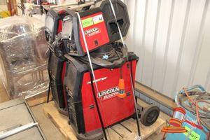 44 · Industrial Multi Process Welder, Make: Lincoln Electric, Model: Powertec i350S, Serial: P122024821, Electric 3 Phase 4 Pin Plug, with Wire Feeder, Model: LF56D, Condition: Untested