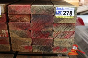 278 · 18x LENGTHS OF NON-STRUCTURAL, H4 TREATED PINE TIMBER, APPROX 120 x 45mm x 3m