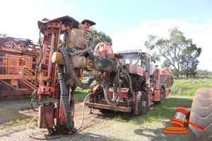 2020 Sandvik Ds421 Cable Bolting Drill Rig S/N - 120b64345-1, Asset# Dr03001, 3450 Hrs Showing **Compartment Doors On Rh Side Of Rig Held With Ratchet Strap** (Drn-05.30.2026-16:30:16)