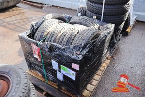 26 · 6x TYRES IN METAL CRATE, 5x BRIDGESTONE ECOPIA LIGHT TRUCK 205/ 75 R16 ON PALLET ( OLS7131785 )