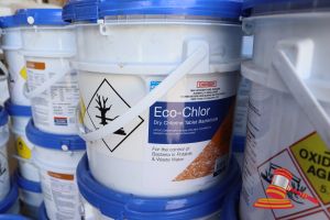 467 · 2x TUBS OF ECO-CHLOR DRY CHLORINE TABLET BACTERICIDE (GRANUALR), 10kg PER TUB