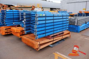 71 · Qty of Dexion Pallet Racking 15 @ 2438mm high x 838mm deep frames 18 @ 2743mm long x 83mm high beams