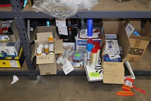 Approx 9 X Boxes Of Industrial Sealants, Adhesives And Grease Products, Includes: Guc Industrial Gp100 Rtv Silicone Acetic Cure 300ml, Macnaught Flexigun K29-01 450g Grease Gun, Mobil Grease Xhp 222, Sika Sikatack Sikaflex, Sika Fire Rated Acrylic Sealant, Assorted Signs (Boxed)