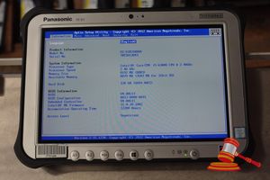 Panasonic Fz-G1 Toughpad, Intel Core I5 6300u 2.40ghz Cpu, 8gb Ram, 128gb Ssd / No Os, Heavy Screen Wear, 12200 Hours, Sn:7btsa13843 / An:Itt21224, Untested ( No Charger / Some Marks)