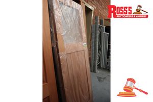 TIMBER DOOR WITH GLASS PANEL, CODE: BEDUGUL, 2040 x 720 x 40mm