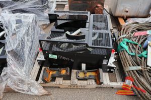 58 · 1 X CAT C7.1 ENGINE COOLER & FAN ASSEMBLY, (POSS UNUSED), APPROX; 1.1M W X 650MM D X 470MM H, ON A PALLET
