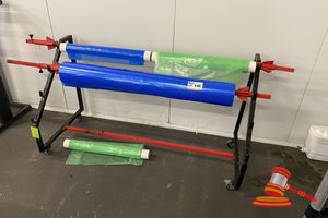 Mobile 4 Tier Plastic Bag Dispenser (Approx 1550 X H850mm) With Qty Of Assorted Unused Plastic Bags.