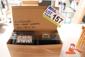 157 · 2x FLOODLIGHTS, 18W, 12V, UNTESTED