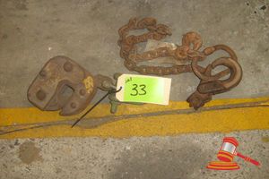33 · SINGLE LEG LIFTING CHAIN WITH 2 TONNE PLATE GRAB