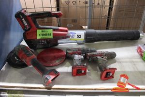 52 · ASSORTED OZITO POWER TOOLS, INCLUDES 2 X DRILL DRIVER, 1 X SANDER/GRINDER, 1 X BLOWER, WITH BATTERY, UNTESTED, SOME MARKS (REF:173485-12/WL4947 LOT14)