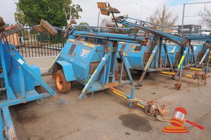 35 · 2014 BRITE FORCE LIGHTING TRAILER BLUE, SINGLE AXLE, DIESEL, UNLICENSED, ODO# NOT SIGHTABLE, VIN# 6T9T26WA1E09AZ090, ENG# NOT SIGHTABLE, 6x LED LIGHT HEADS, ** LOOSE PARTS INSIDE ENGINE BAY AREA, JOCKEY WHEEL REMOVED, NO TRAILER PLUG, CONTROL BOX REMOVED, OUT OF SERVICE TAG NOT READABLE** (ASSET#LP4039, WP#4368)