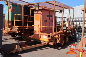 2014 Shermac Plant Trailer Orange, Tandem, Reg #: Unlicensed VIN: 6T9T27WA1E06A5033 Features: Pipe with Valve Fittings, Ring Hitch, 415v (Asset # S44#RITM0733836, FL#17D098) (Disp# 1295), (WP#4839) Condition: Panel: GOOD, Paint: GOOD, Tyres: GOOD, Floor: GOOD Overall Condition: GOOD