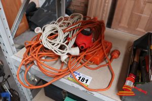 181 · BUNDLE OF ASSORTED EXTENSION LEADS, UNTESTED