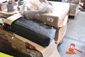 84 · PALLET OF ASSORTED SURPLUS INVENTORY ITEMS INCLUDING: 2 x RATIONAL ELEMENT HOT AIR C/W, BASKET SCCWE, CMP 101, 230V, 18kw, 1 x SKOPE, MODEL: SK1000-HC, S/N U220911723, SKOPE CYCLONE UNIT, 1 x BROOK COMPTON GENERATOR, 3 PHASE, APPROX 0.55kw, MODEL# I-DAS0-4A, APPROX 160 LIGHT DUTY HASP AND STAPL, 75mm, 2 x TEMPERZONE ELECTRIC MOTORS, MODEL: KHF3L4710, 238W, 1.43A, APPROX 20, LOCKWOOD, ASSS ABLOG, 40mm LAMINATED STEEL PADDLOCK, 1 x STEAM GENERATOR, SANDLE FORD L550mm x W730mm x H140mm KEY CABINET 