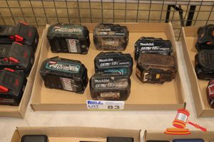 7 X Makita Batteries Including 2 X 40v - 4ah, 3 X 18v - 6ah, 2 X 18v - 5ah. Untested
