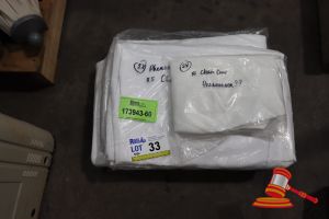 Qty Of White Chair Covers (Folded In Clear Plastic Bags)