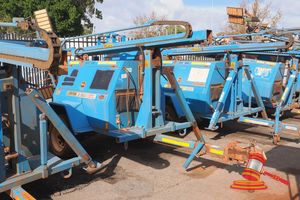 37 · BRITEFORCE LIGHTING TRAILER BLUE, SINGLE AXLE, DIESEL (REG# UNLIC) ODO# HRS NOT SIGHTED, VIN# 6T9T26WA1F09AZ029, 2 X LED LIGHT HEADS, LP4169 (WP#3717) (*NOTE - FLAT TYRE RHS, CONTROL PANEL REMOVED, 2 X OUTRIGGER LEGS EXTENDED, 2 X LEGS REMOVED, BATTERY REMOVED, 1 X LIGHT HEAD LOOSE INSIDE UNIT, NO JOCKEY WHEEL STAND)