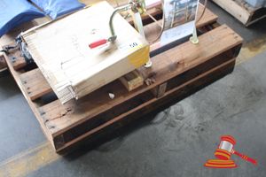 50 · 1 X HOSE REEL, METAL FRAME WITH CRANK HANDLE, 1 X BOX OF SPARE PARTS (SOME MARKS) ASSET SKU: 016/5/26