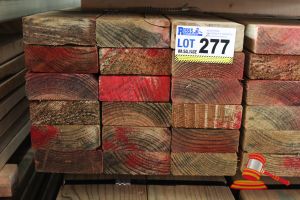 277 · 18x LENGTHS OF NON-STRUCTURAL, H4 TREATED PINE TIMBER, APPROX 120 x 45mm x 3m