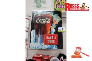 Vintage Framed Coca-Cola 'Have A Coke' With Sprite Boy Poster