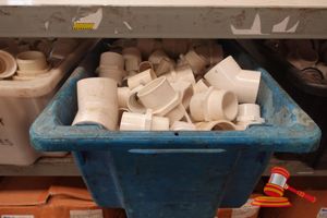 Box Of Assorted Male And Female Adapters Of Various Sizes, Poss Unused