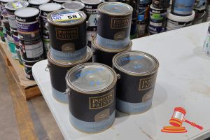 58 · 6 X PORTER'S ORIGINAL PAINTS, WET CEMENT, EGGSHELL FINISH, NATURAL MATT, 2 X 2L, 4 X 4L