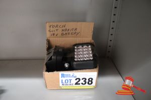 238 · TORCH TO SUIT MAKITA 18V BATTERY, UNTESTED